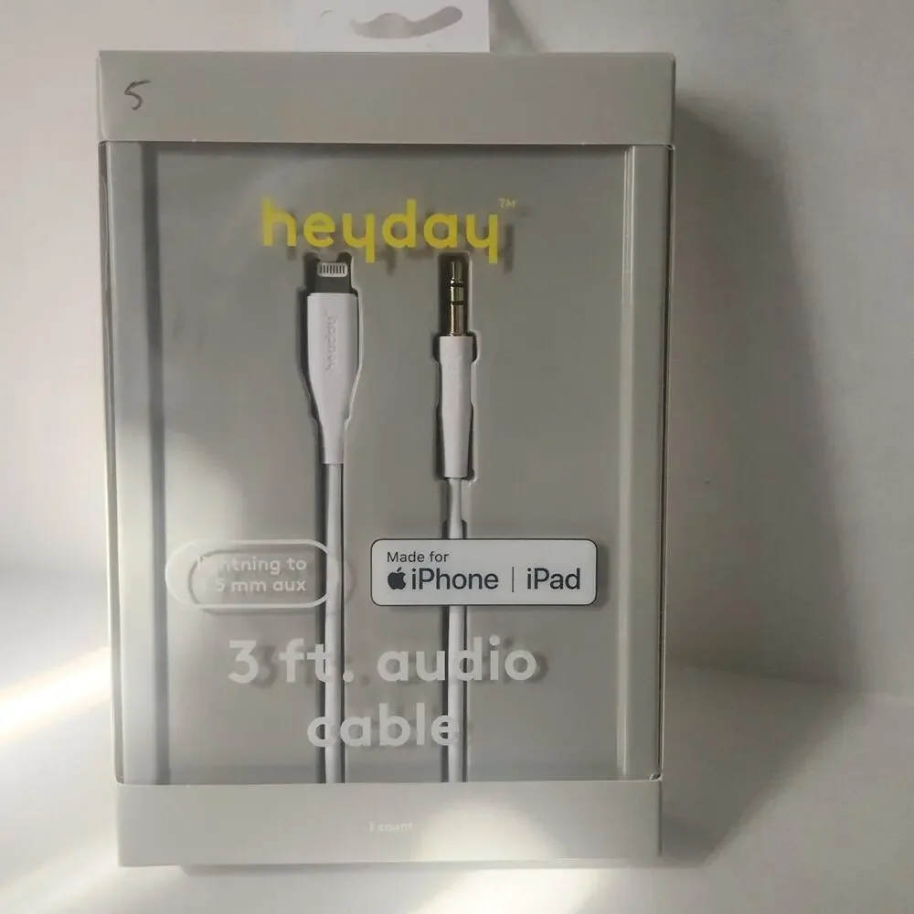 Heyday lightning 3 ft audio cable for iPhone/ ipad